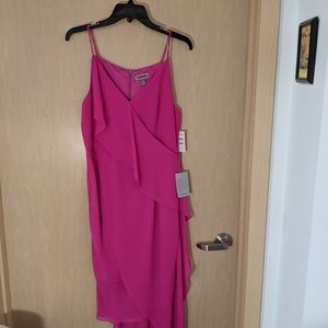Chelsea28 Faux Wrap Cocktail Dress, Fuschia, 12